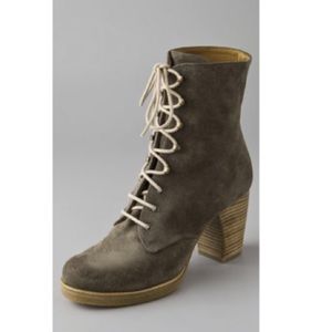 Chie Mihara -  Pinya Suede Lace up Bootie 37.5